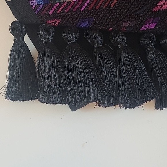 Mexican Woven Boho Fringe Geometric Gypsy Embroidered Crossbody/Clutch/Purse - Picture 6 of 11